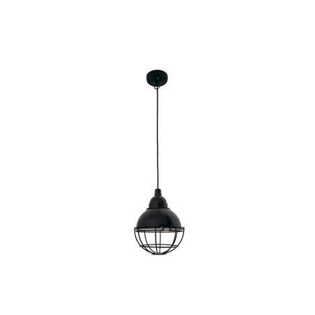 Luminária de teto em aço E27 preto brilhante LINIERE