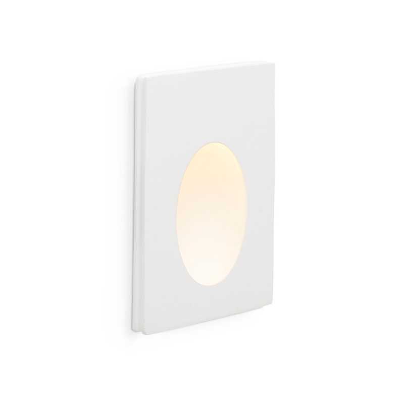 Luminária de parede em gesso com LED integrado fosco branco XAMBES