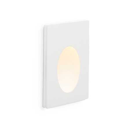 Luminária de parede em gesso com LED integrado fosco branco XAMBES