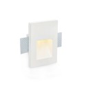 Luminária de parede em gesso com LED integrado, acabamento branco fosco VENOUSE