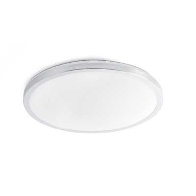 Luminária de teto em alumínio com LED integrado em aço escovado HOUSSEN