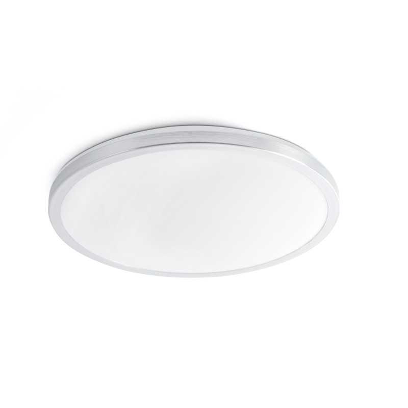 Luminária de teto em alumínio com LED integrado em aço escovado HOUSSEN