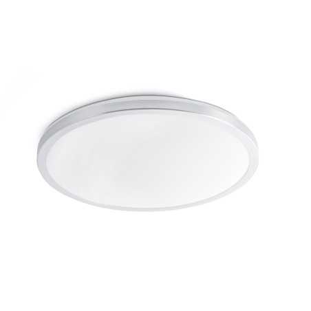 Luminária de teto em alumínio com LED integrado em aço escovado HOUSSEN