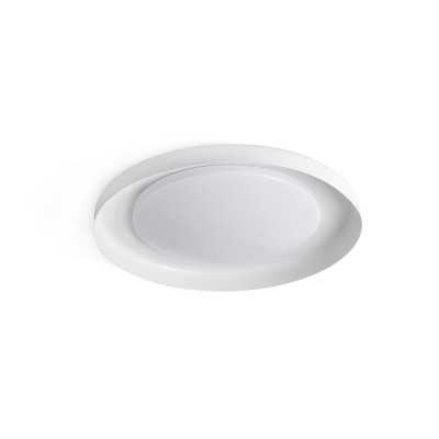 Luminária de teto em aço com LED integrado e acabamento branco fosco PERTHES
