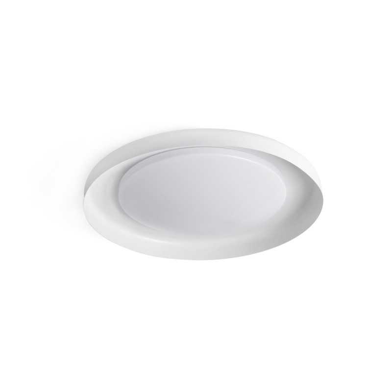 Luminária de teto em aço com LED integrado e acabamento branco fosco PERTHES