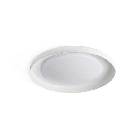 Luminária de teto em aço com LED integrado e acabamento branco fosco PERTHES