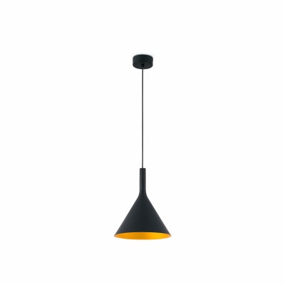 Lâmpada de teto em aço com LED integrado preto DARNIS