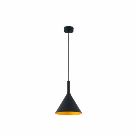 Lâmpada de teto em aço com LED integrado preto DARNIS