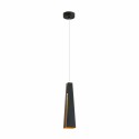 Luminária de teto em alumínio com LED integrado preto fosco AMPLIER