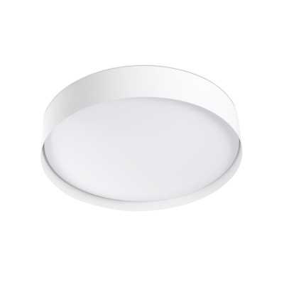 Luminária de teto em aço com LED integrado, acabamento fosco branco SAULES