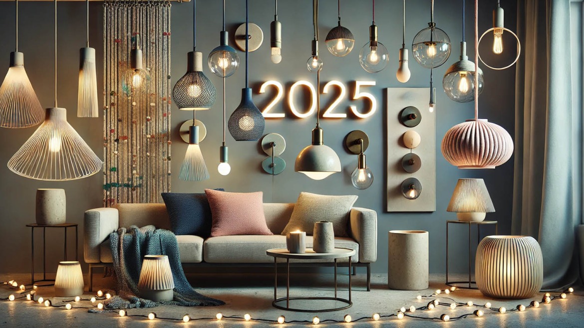 Tendências de iluminação DIY para 2025: estilos e materiais